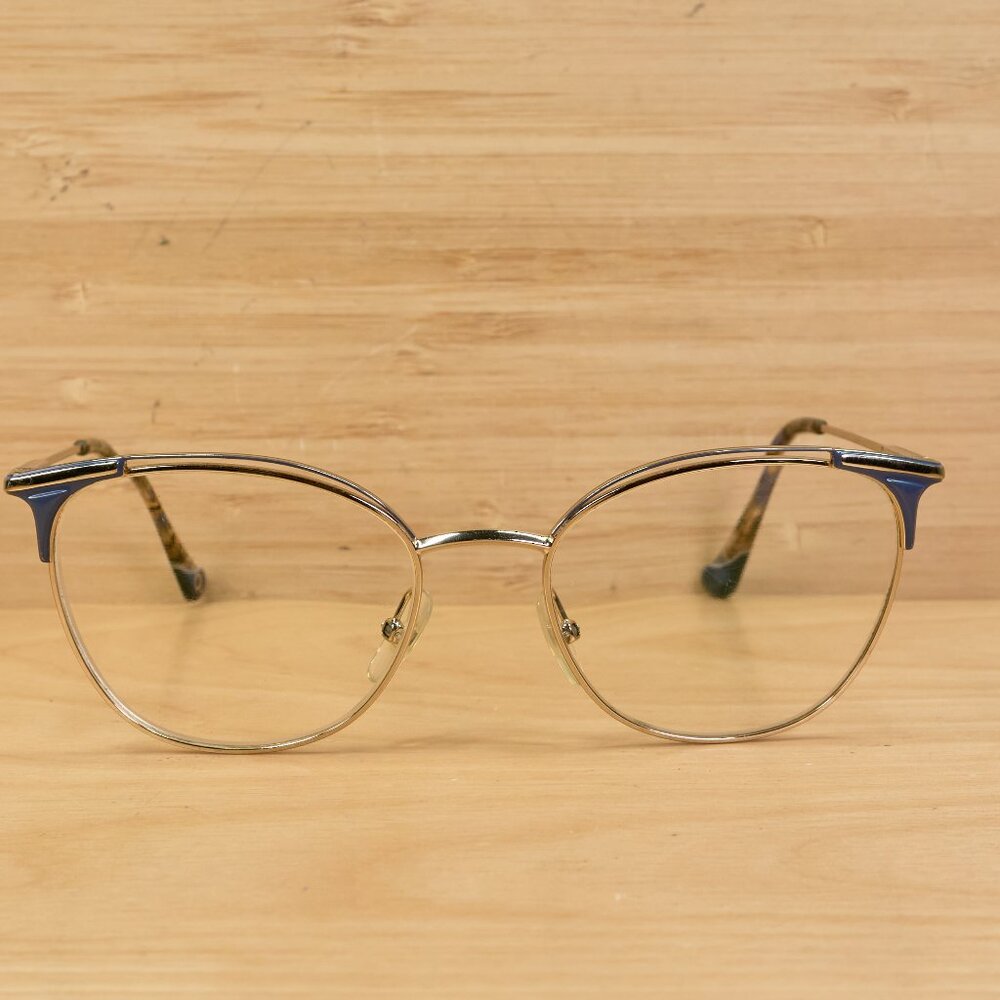 Etnia Barcelona Glasses Frame Vesoul 2GDBL, Light Cat Eye Gold Blue, Spain